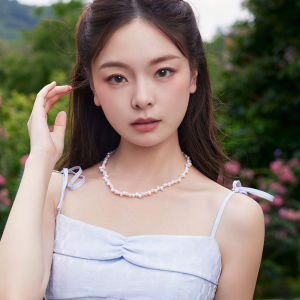 ZHOU LIU FU 周六福 S925 Sterling Silver Freshwater Pearl Necklace 4-6mm Irregular Oval Natural Pearls Baroque Pearl Necklace for Women 40+5CM X0513547