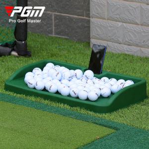 PGM Universal soft rubber durable golf ball tray with mobile phone shelf and large capacity of 100 balls QK005 golf service box