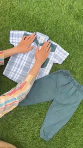 Little Esquina Kemeja Setelan Anak Lengan Pendek LE 2112