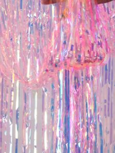 Outdoor Carnival Rainbow Tent Curtain Festive Tassel Background Decorative Strip Birthday Party Celebration Supplies