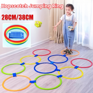 10Pcs Kids Outdoor Toy Hopscotch Jumping Ring Circle Children Sensory Integration Training Physical