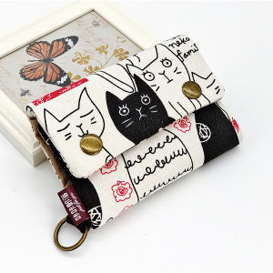 กระเป๋าสตางค์ผ้าใบ Canvas Wallet 2025 กระเป๋าสตางค์แบบพกพาขนาดเล็กสำหรับนักเรียน กระเป๋าใส่เหรียญและบัตรแบบอินส์สำหรับทั้งชายและหญิง