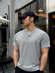 Áo Thun Polo Tay Ngắn Cleanfit Muscle Dành Cho Nam Mùa Hè Thể Thao Và Sức Khỏe Tay Ngắn Cổ Tròn Thường Ngày Bằng Polyester