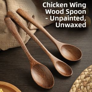 OUHUAGUAN | Food Grade Unpainted Chicken-wing Wood Spoon