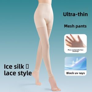 MOFANSHI | Sheer Breathable Safety Shorts for Plus Size Women 9/10-Length High-Waisted