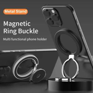 Ultra-thin Double Sided Magnetic Phone Ring Holder Folding Cellphones Desktop Stand for Magsafe 360 Rotation Grip Bracket for IPhone SAMSUNG Huawei