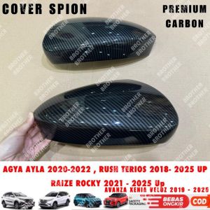 Spion Cover Rush Terios Agya Ayla Raize Rocky 2018 Avanza Xenia Veloz 2024 2025 Premium Carbon