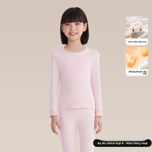 Bộ đồ ngủ giữ nhiệt trẻ em MiiOW bằng cotton giữ nhiệt tốt thoải mái - mùa thu đông