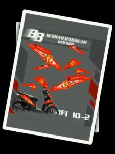 Sticker Striping Premium Variasi Honda Beat FI Motif Manchester United BFI 10 MU Premium