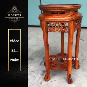 Đôn Tròn kê tượng cây cảnh bình tửu gỗ hương đá Kích thước Mặt 30 35 cao 50 60 70 80 cm