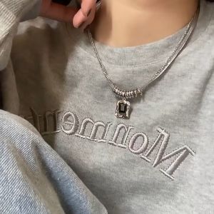 Dây Chuyền Titan Cao Câp Hai Lớp Thiết Kế Phong Cách Hip Hop Đính Đá Zircon Không Rỉ