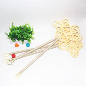 Simple Practical New Style Wicker Basket Dust Cleaner Two Rods Woven Quilt Dust Removal Brush Household Cleaning Tool