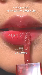 OMG Oh My Glam Glassy Lip Tint 2g - Lip Tint Warna Intense Tahan 12 Jam - Ratu Kosmetik Online