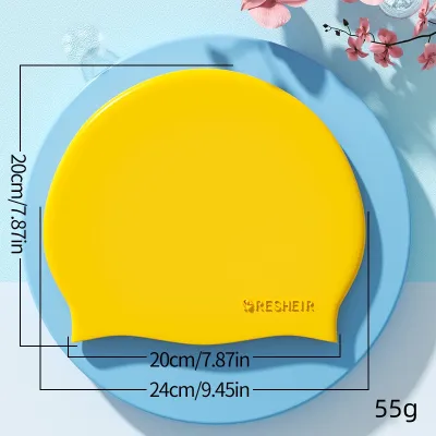 Silicone Waterproof Swimming Cap High Elastic Swim Cap for Women and Men