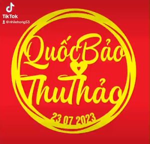 Bảng trang trí tên cô dâu chú rể kt 50