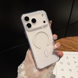 Original Transparent For Magsafe Magnetic Phone Case For iPhone 17 Air 16 15 14 13 12 11 Plus Mini Pro Max Wireless Charge Cover