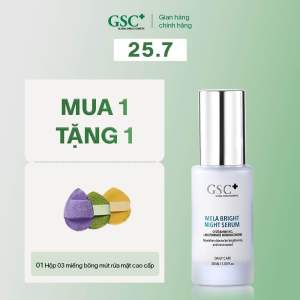 Bộ chăm sóc dưỡng giảm thâm nám GSC Mela Bright - Sữa rửa mặt serum dưỡng sáng da ban đêm serum dưỡng sáng da ban ngày kem chống nắng Mela Bright serum dưỡng sáng da chuyên sâu.