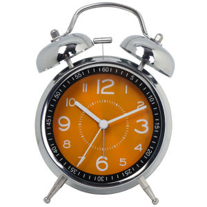 Iron Art Student Small Alarm Clock Childrens Silent Fashion Table Clock Desktop Creative Glow Pointer Quartz Watch