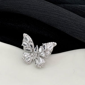 Elegant Butterfly Ear Bone Clip Unique High-End Feeling Zirconia Ear Jewelry No Piercing Required Fresh out Fashion Accessory