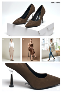 Giày Cao Gót Merly 1644 Chính Hãng Da Beo Gót Bạc 9cm Mũi Nhọn Bít Mũi Big Size 35-43 Da Croco/Beo Sang Trọng