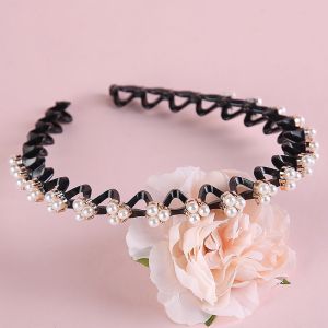 Bờm băng đô cài tóc nhanh cho nữ hỗ trợ tạo kiểu kết tóc đính đá phong cách Hàn Quốc