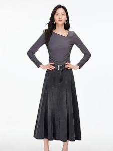 Vero Moda | Summer New Style Lycell Mid-length Skirt With Washed Belt