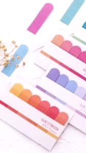 Pembatas Kertas Aesthetic / Label Sticky Notes / Penanda Halaman Buku / Memo Mini Stick Polos / Mini Sticky Notes