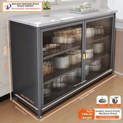 JUMEISHI | Slab kitchen storage rack sideboard multi-functional floor-standing worktop multi-layer storage cabinet