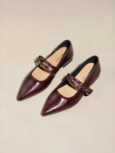 REEMOOR | Elegant Pointed Mary Jane Flats Ladies Shoes