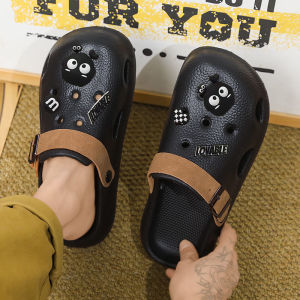 2025 New Mens Summer Outdoor Thick Bottom Beach Anti-slip Couple Slippers Sports Style Home Cotton Sandals EVA Material