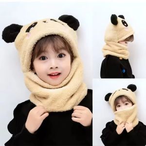 Hot Sell Autumn And Winter Warm Childrens Hats And Neck Gaiter Set Rabbit Hat Girls Fleece Hat