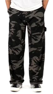 Carpenter Pants Celana Cargo Camo Loreng Panjang Pria Reguler Fit Gombrong PDL Gunung Outdoor