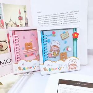 Buku Diary Kartun Lucu & Bonus Pulpen