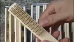 12pcs/Box Steel Brush Wood Handle Copper Wire Brush Metal Cleaning Brush