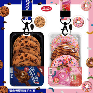 Bao Đựng Thẻ Tàu Điện Ngầm Bánh Donut Joejoe Bao Đựng Thẻ Xe Buýt Có Dây Đeo Thẻ Ăn Cấm Vào Cửa Đeo Cổ Thẻ Học Sinh Dễ Thương