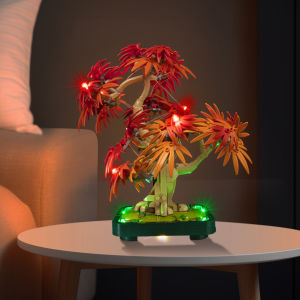 LED Light Set Suitable for LEGO Japanese Red Maple Bonsai Tree The Botanical Collection 10348 Building Blocks