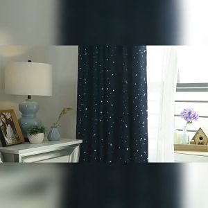 VIEW AND HUE Star printed kurtina with ring high quality makapal at mahaba blackout curtains for living room and bedroom