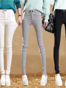 High Waist Slim Fit Womens Leggings Thin Spring Autumn New Style Elastic Quality Long Skinny Pencil Pants Harlan Style PU Material