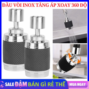 Đầu Lọc Nước Tăng Áp Xoay 360 Độ Bằng Inox Bọc Nhựa Cao Cấp - Vòi Nước Rửa Bát Tăng Áp Có Lõi Lọc Cặn Bẩn Tiện Lợi - Đầu Vòi Nước Tăng Áp Thông Minh