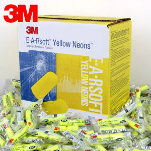 3M | 200pairs Authentic 3M 312-1250 Foam Soft corded Ear Plugs Noise Reduction Norope Earplugs Swimming Protective earmuffs