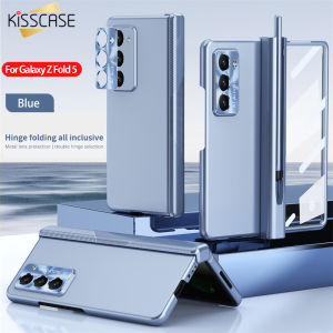 【Bút điện dung + Ống kính】Kisscase cho Samsung Z gấp 4 5g gấp 3 bản lề từ tính Vỏ bọc bảo vệ cứng Vỏ bọc bảo vệ chống miếng dán film thủy tinh vỏ mờ chống sốc cho Samsung Galaxy Z gấp 4 5g Z gấp 5 kg