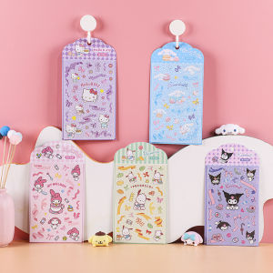 KKV Sanrio Series Hello Kitty Sequin Stickers Line Grid Tape Sticker Combination College Style Mini Glue Book Anime Stickers Laptop Suitcase Skateboard Phone Sticker Gift - Lazada