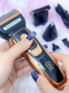 Professional Wireless 3 in 1 GM-595 Hairs Trimmer Mesin Rambut Cukur Potong Gunting Rechargeable Geemy