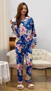 Pijama trung niên nữ B92 - Bộ đồ ngủ pizama pyjama mặc nhà mùa xuân hè thu đông cho mẹ cho bà - Thời trang cho người lớn tuổi trung tuổi U40 U50 U60 U70 U80 đẹp cao cấp Bigsize giá rẻ