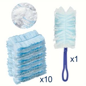 Multifunctional electrostatic duster with disposable rag hand-held brush for cleaning in multiple scenarios such as household