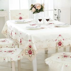 Modern Simple Rectangular Tablecloth Set Home Use Dining Table Cloth Chair Cover Cushion Set Book Desk Tablecloth Artisan Craft