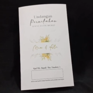 ( ISI 70 PCS ) UNDANGAN NIKAH LIPAT 3 DSIGN 002 Undangan Pernikahan Model Lipat 3 | Undangan Nikahan | Undangan Viral | Undangan Model Terbaru | Wedding Card Invittation | Undangan Terlaris | Undangan Walimah | Party Card Infittation | Undangan Pesta