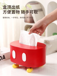 Mickey Mouse Cute Tissue Box Living Room Entrance Decorative Creative Decoration Tabletop Ornaments Gifts ABS Material Cartoon Style