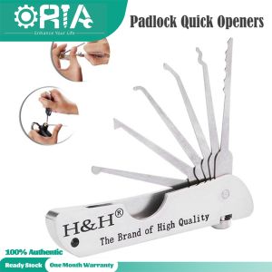 ORIA 7 in 1 Lock Repair Tools Portable Lock Pick Set Mini Home Repair Tool Set for Beginner and Locksmiths Training