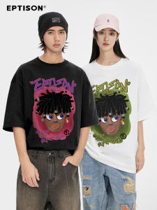 Áo Thun Tay Ngắn Dáng Rộng in Hình Hip Hop Mùa Hè Thời Trang Áo Phông Cổ Tròn Cotton 100% Thoải Mái Thường Ngày Cho Nam